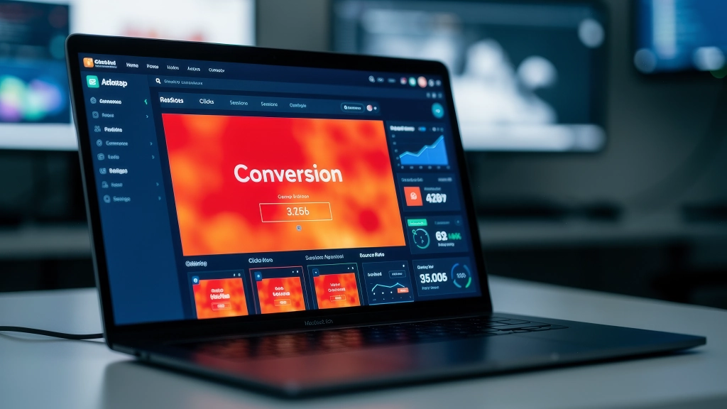 Exemplo de mapa de calor em interface de alta conversão