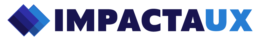 Logo da consultoria de UX ImpactaUX versão clara