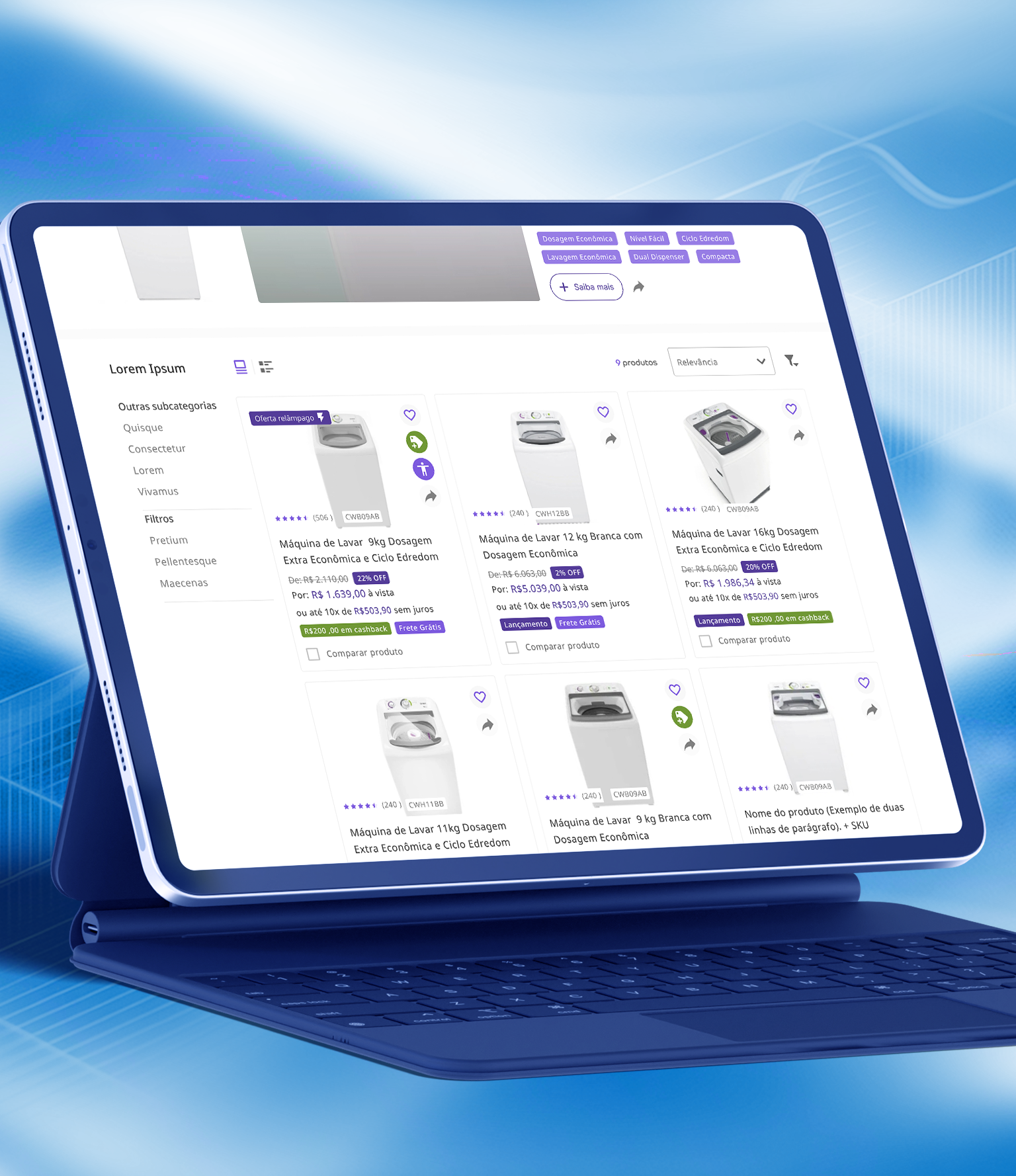 Case Eletro: Redesign de Categoria