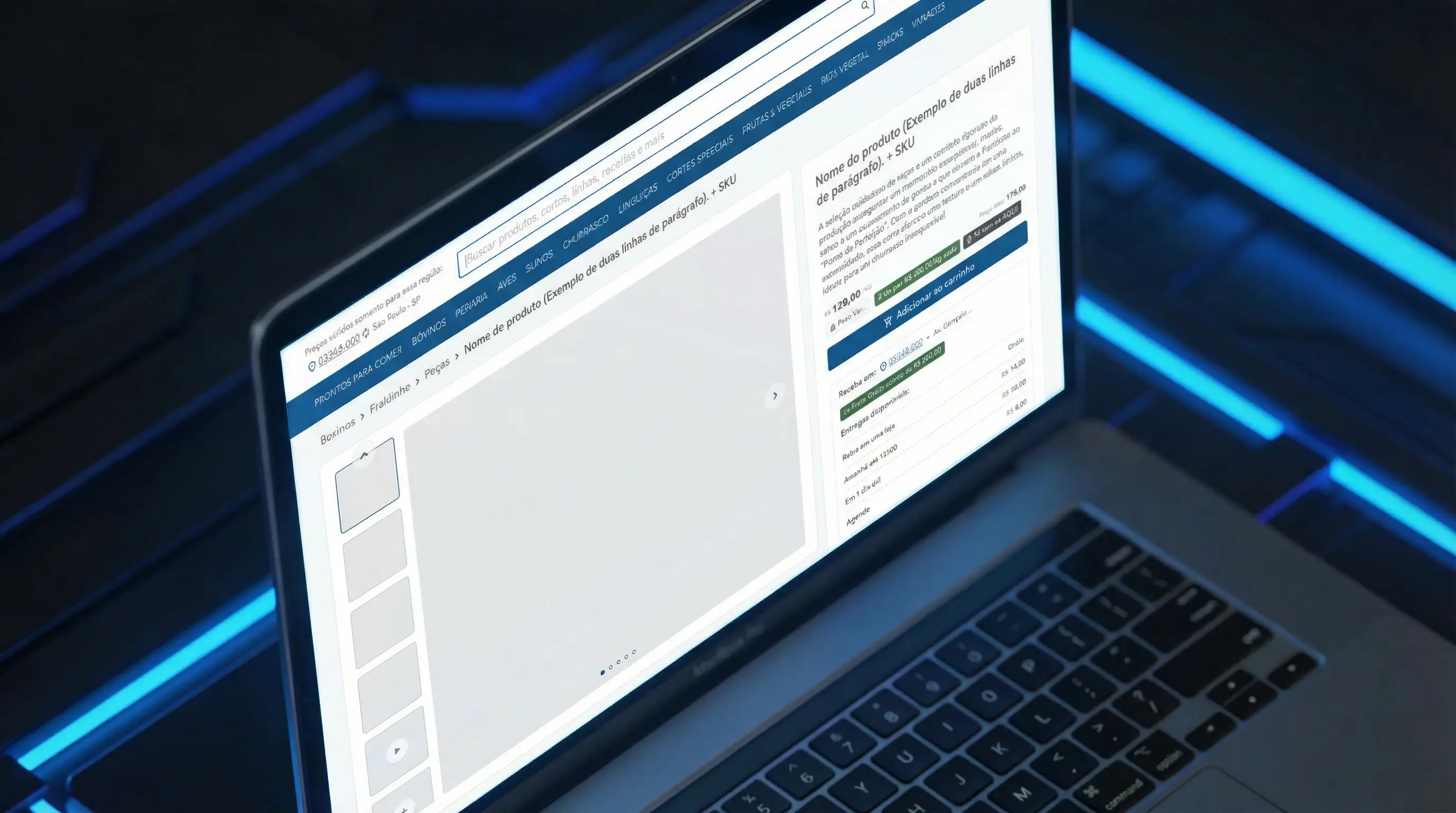 Página de Produto (PDP) Cadeia Fria - UX Writing para Peso Variável