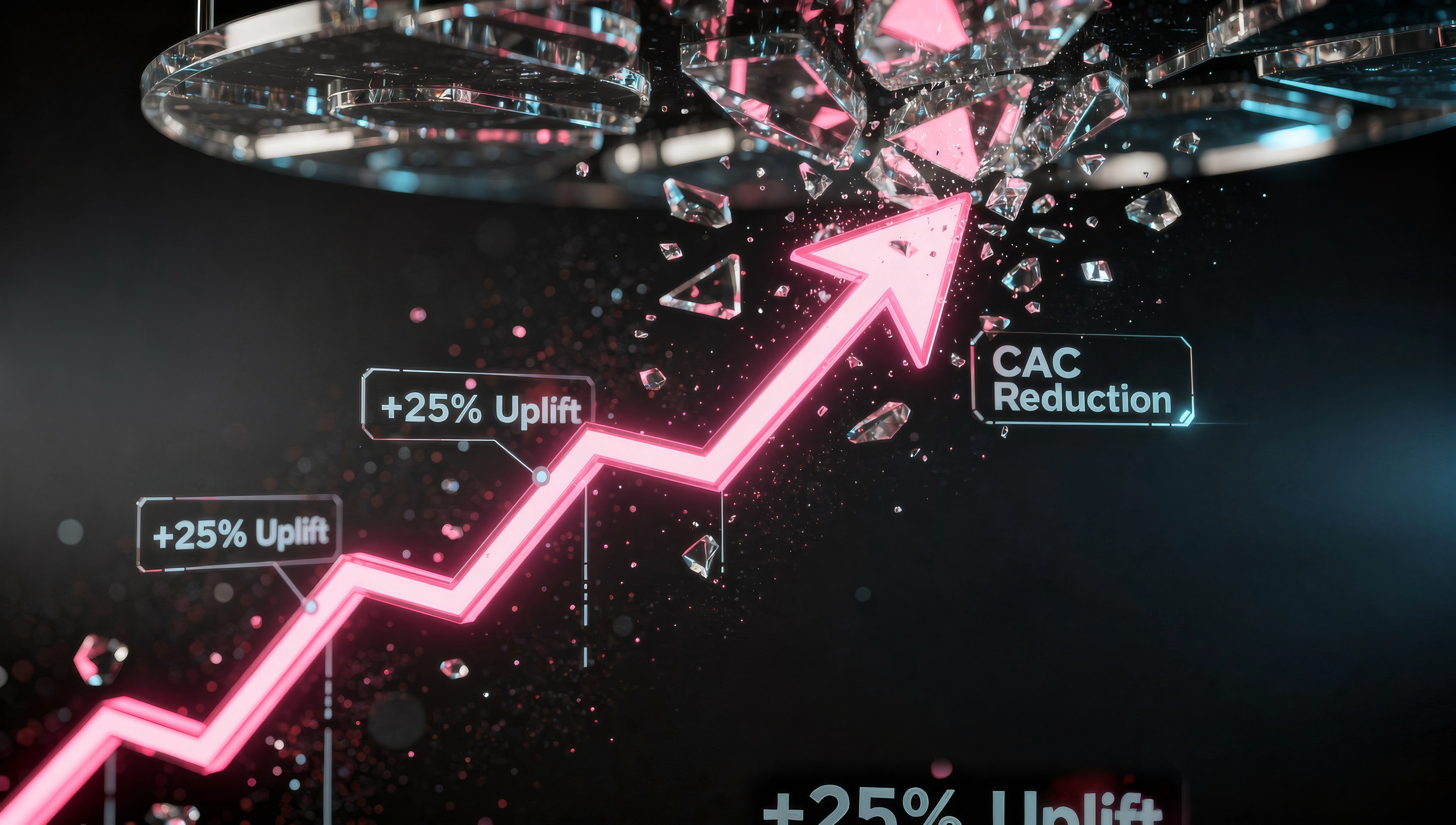 Teste A/B com variantes de interface e métricas de uplift