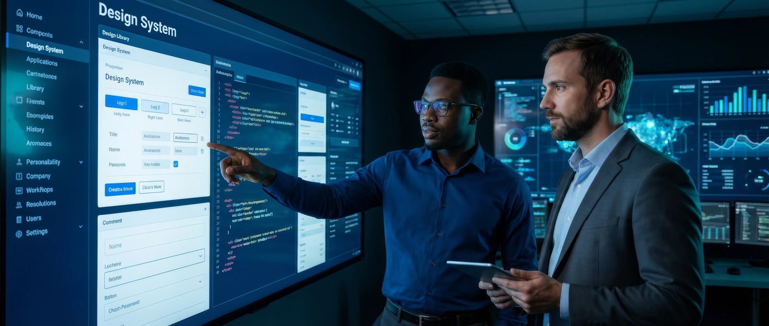 Interface de um aplicativo sendo desenhada em um software de design.